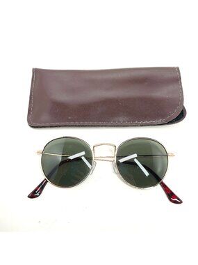 Piranha Round Sunglasses Y2K Small Frame Retro Indie Festival Shades Gold